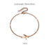 Bold Alphabet Letter Initial Charm Bracelet in Rose Gold Tone